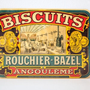 Rare: Early 1900s French Retail Window Transfer / Decal  - Rouchier Bazel - New Old Stock