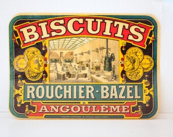 Rare: Early 1900s French Retail Window Transfer / Decal  - Rouchier Bazel - New Old Stock