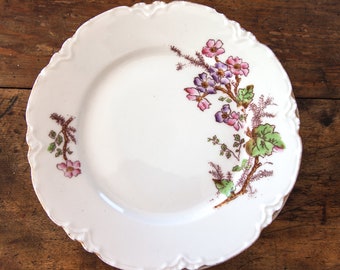 SALE - Vintage Haviland Luncheon Plates - Set of 7 - Pretty Camellia Flowers - Asian Style