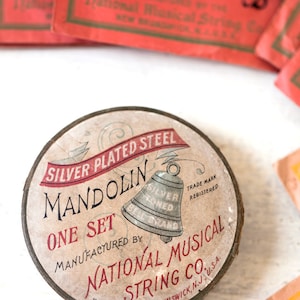 OP=OP - Vintage mandoline- en vioolsnaren - Set van 10 - National Musical String Co ., jaren 40