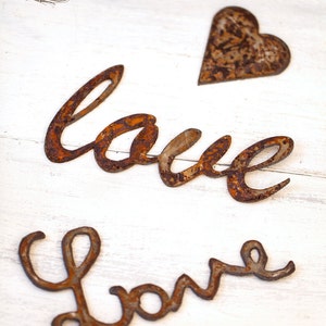 CLEARANCE - Rusty Metal LOVE Sign - Rustic / Shabby Chic / Industrial