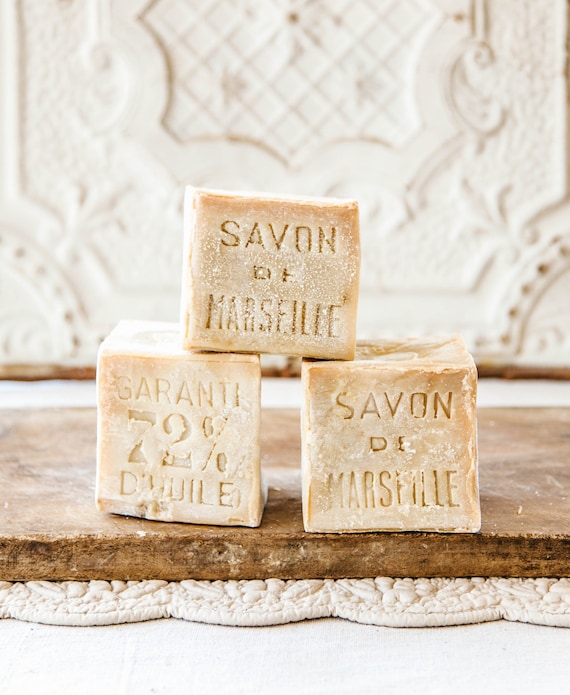Cube 1 Kilo, Authentic Savon de Marseille Handcrafted in Marseille, 72% Extra Pure Coconut and Copra Oil Natural Soap - Sold Individually