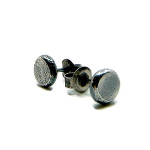 Mens earrings, stud earrings for man, jewelry for him, small stud mens earrings, raw silver earrings