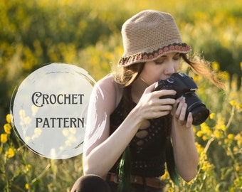 Tulip Bucket Hat Pattern, Crochet Bucket Hat Pattern, crochet digital pattern