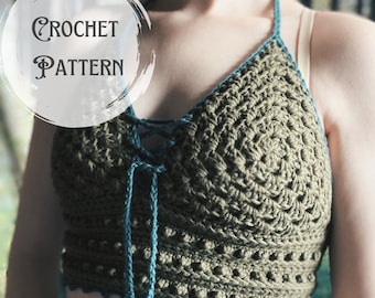 Forest Fae Top Crochet Pattern | Granny Stitch Top |  Digital Download