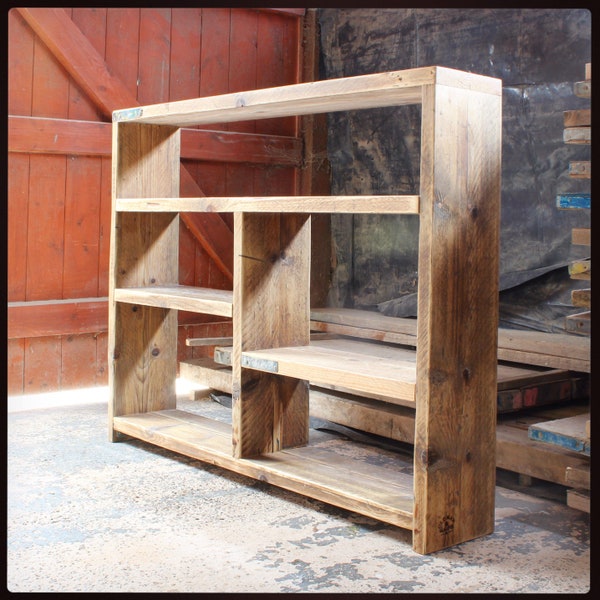 EDEN | Solid Wood Custom Built Handmade Bespoke Bookcase / Living room / Kitchen / Bedroom Shelving Unit