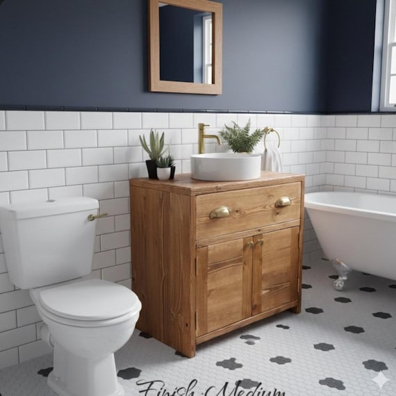 GREGORY | Handmade Solid Wood Bathroom Vanity | Cupboard Unit |