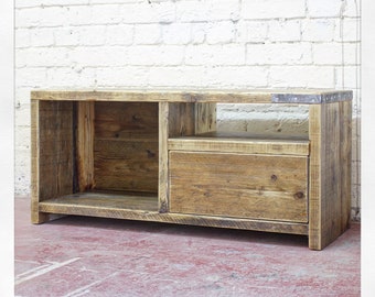 DYLAN | Solid Wood Handmade Custom Built Bespoke Home Decor TV Stand Console Table Media Unit