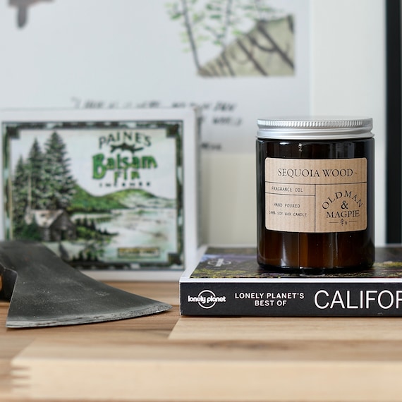 SEQUOIA WOOD | 100% Natural Soy Wax Candle - Hand Poured + Vegan Friendly