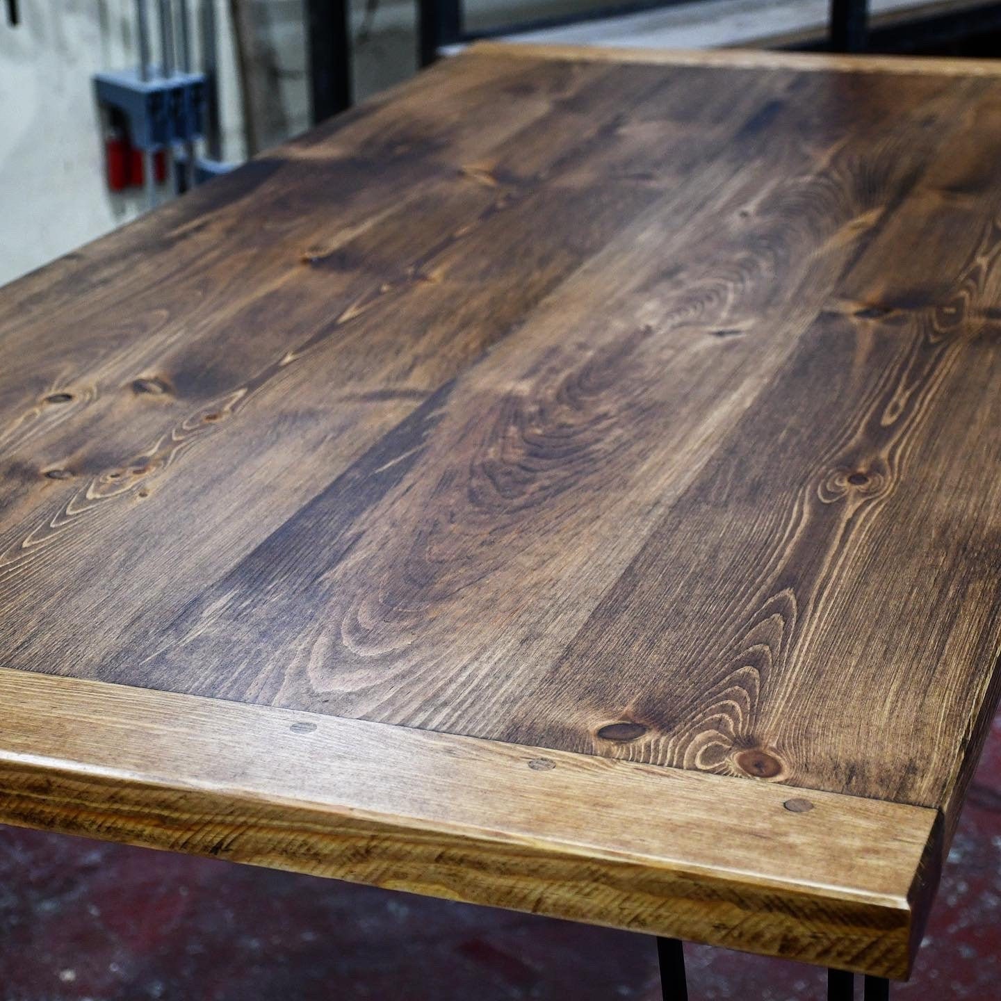 CARSON Solid Wood Rustic Handmade Custom Built Bespoke Desk Top