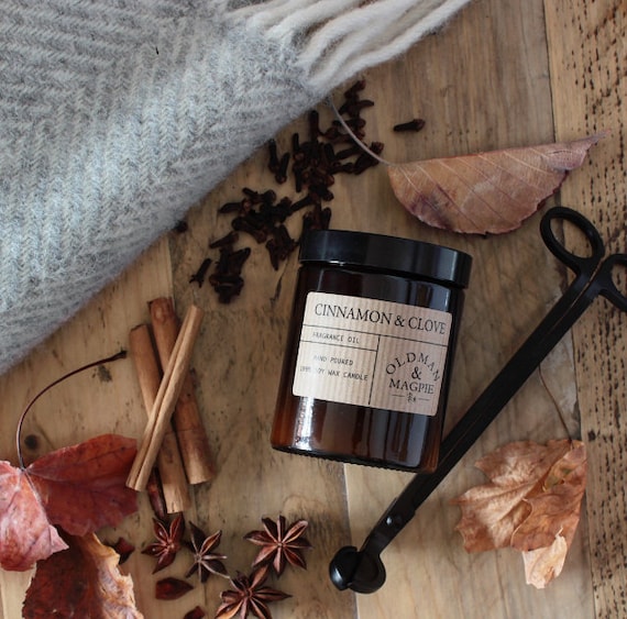 CINNAMON & CLOVE | 100% Natural Soy Wax Candle - Hand Poured + Vegan Friendly