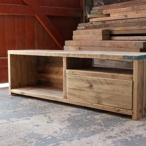 DYLAN | Solid Reclaimed Timber | Handmade Custom Built Home | TV Stand Console |  Media Unit