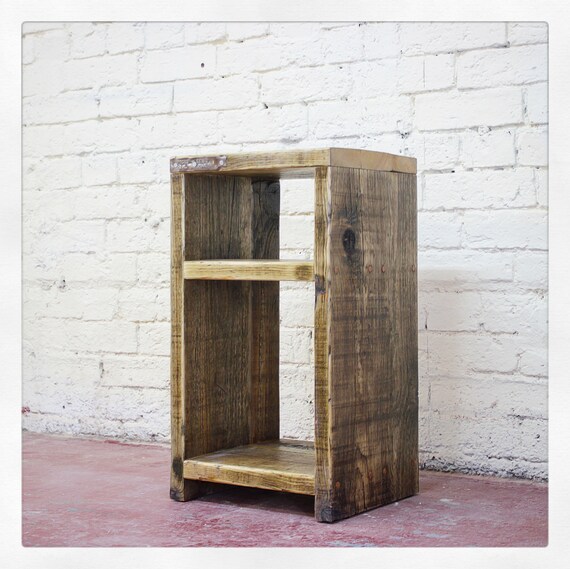 Angstrom Reclaimed Wood Bedside Table Etsy