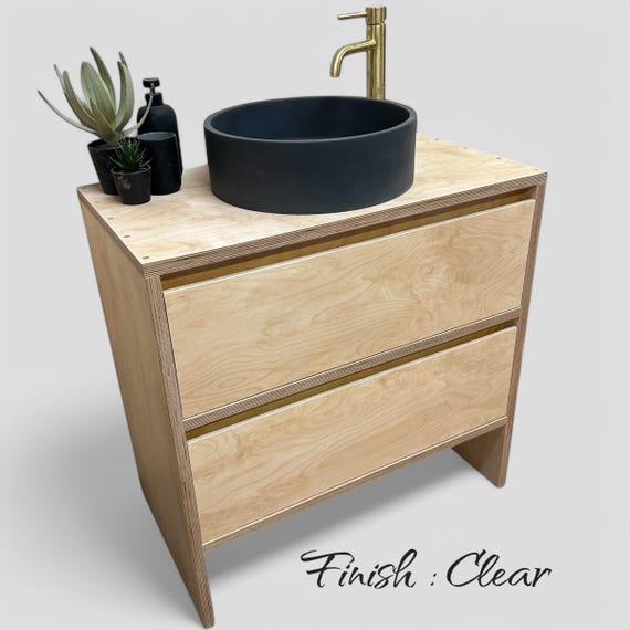 MONTAGU | Solid Birch Ply Wood Handmade Custom Built Bespoke Vanity Unit