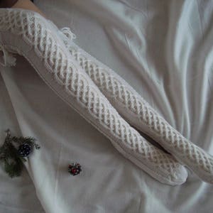 Oberschenkel High Socken Damen Kniehoch Socken, Kabel gestrickte lange Socken, Over The Knee, weiße Socken, Tanzgeist Sexy Pole Winter Weihnachten Geschenk