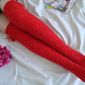 Oberschenkel High Socken Damen Kniehoch Socken, Kabel gestrickte lange Socken, Over The Knee, weiße Socken, Tanzgeist Sexy Pole Winter Weihnachten Geschenk