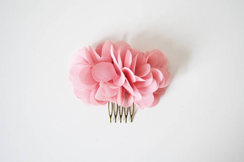 Hair comb wedding flowers pink powder country hair accessory flowers flowers hair wedding comb romantic flowers