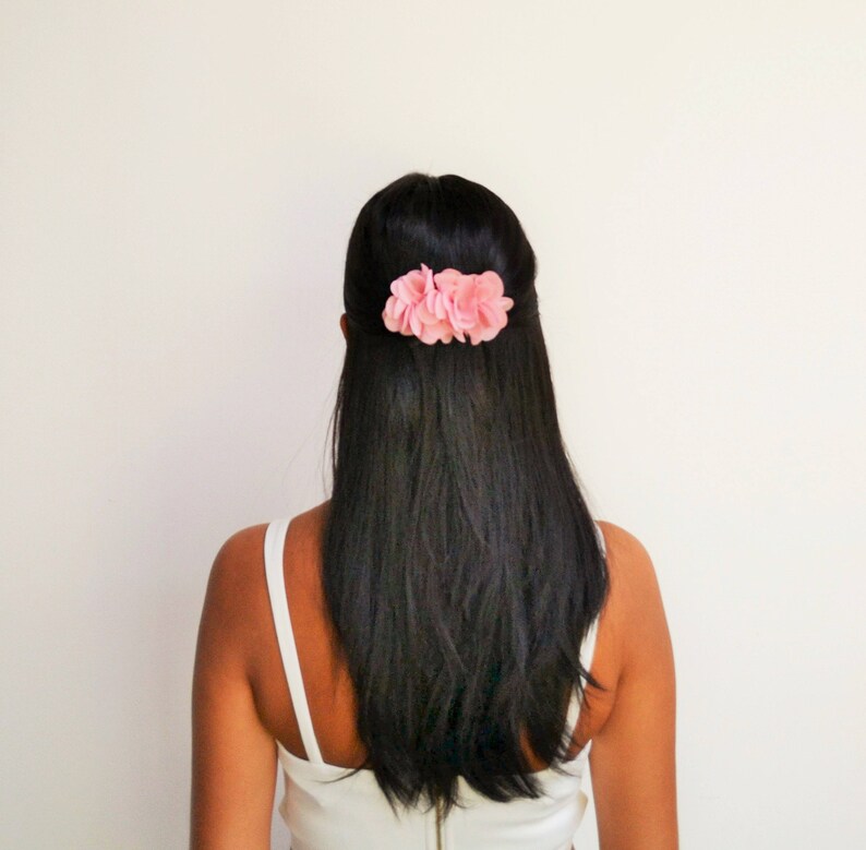 Hair comb wedding flowers pink powder country hair accessory flowers flowers hair wedding comb romantic flowers