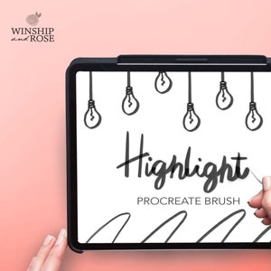 Procreate Ipad Highlight Marker Brush | Procreate Art Brush | Procreate Marker Brush | Ipad Lettering Brush | Ipad Tools | Highlighter Brush