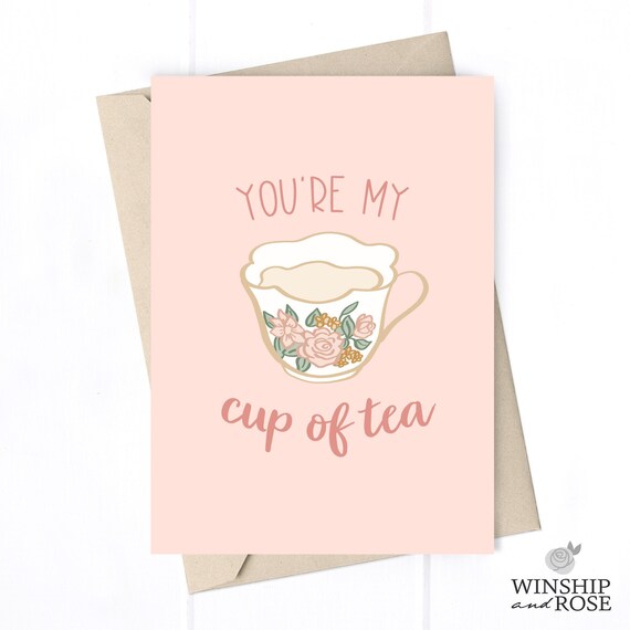 Printable Tea Card Encouragement Card Sweet Card Cute - Etsy