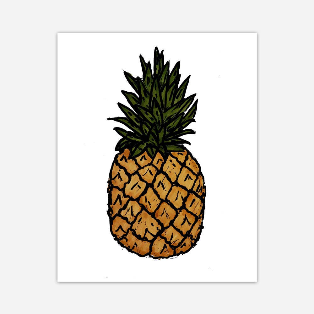 Pineapple Printable Wall Art, Digital Art Print, Instant Download, Art Print, Poster - Etsy