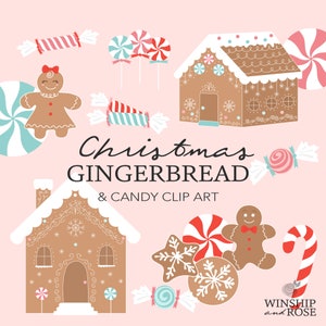 Christmas Gingerbread Candy Clip Art - Christmas Candy, Gingerbread Cookies, Candy Clip Art, Peppermint, Gingerbread Boy, Candy Cane