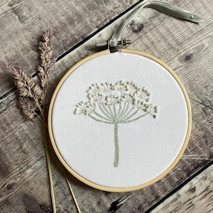 Cow Parsley Embroidery, Flower Emnroidery