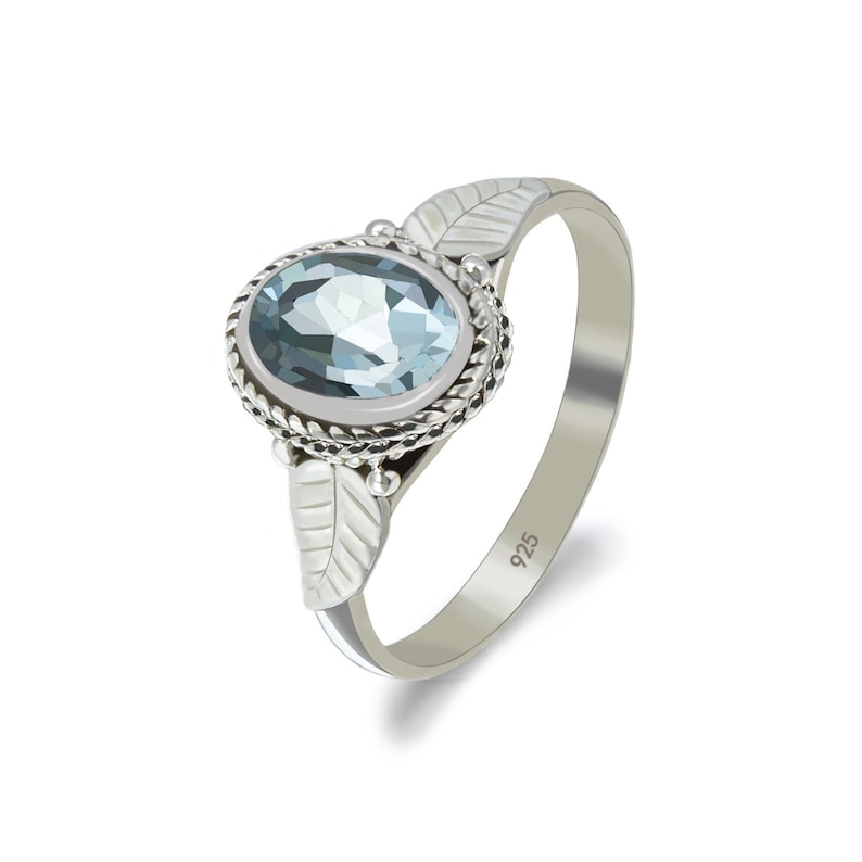 Energy Stone Kamadhenu Blue Topaz Stacking sale Sterling Silver lowest price Ring