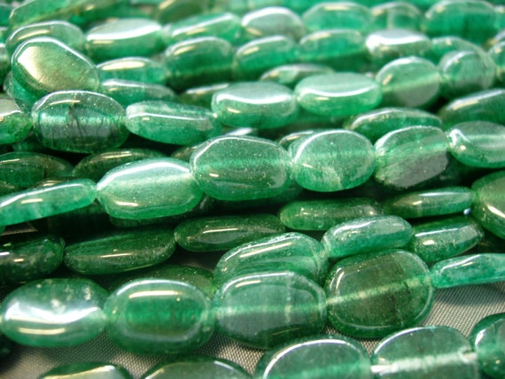 sku#744 A Grade Dark Green Hollow Out 5x34mm Aventurine Flower Good Quality Sold By The Piece Quality Stone by Energy Stone