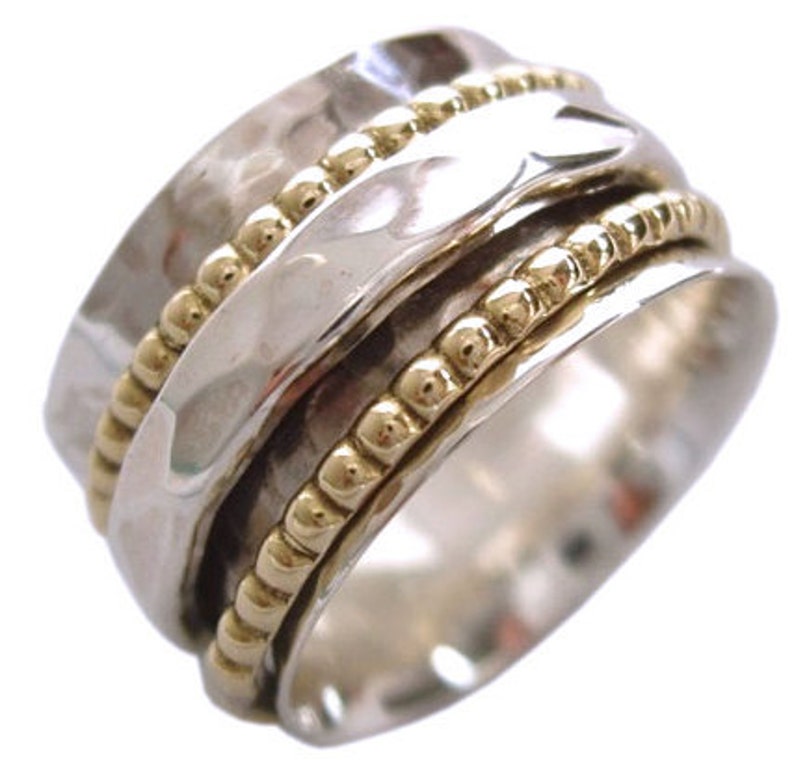 9 Style USA36 Energy Stone Zia Sterling Silver Meditation Spinner Ring 9 Style USA36 Energy Stone Zia Sterling Silver Meditation Spinner Ring