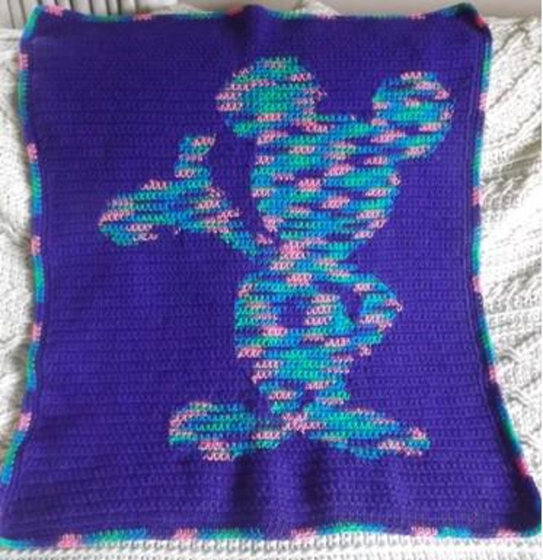 Pattern Grid for Mickey Mouse Silhouette Baby Afghan - Etsy