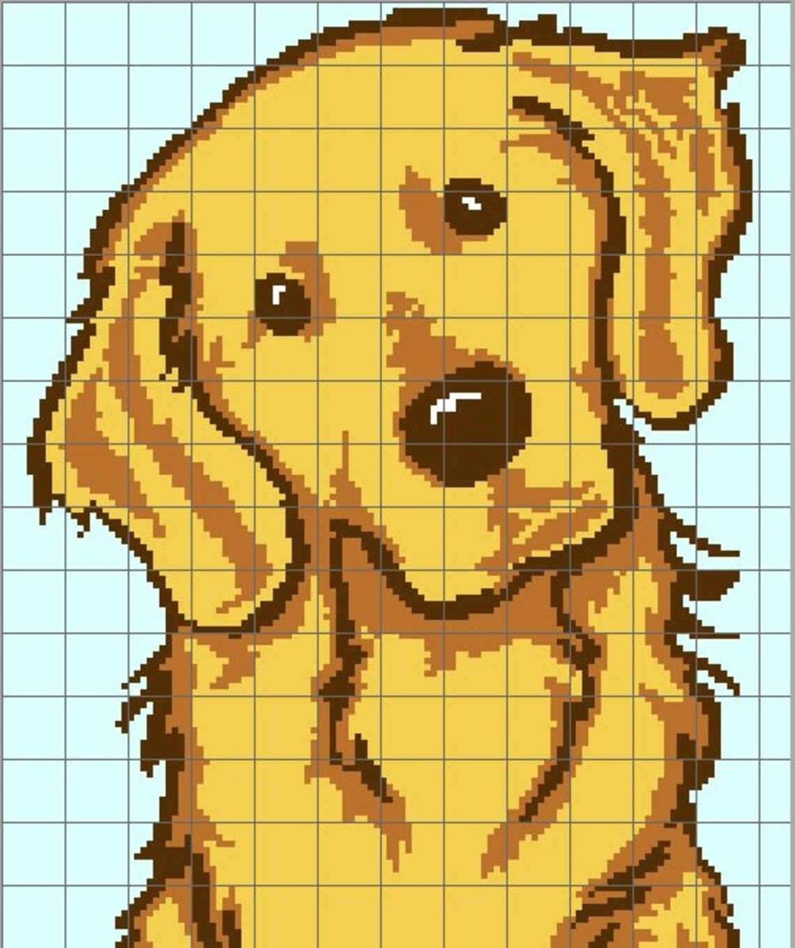 Pattern Grid for Golden Retriever Afghan - Etsy