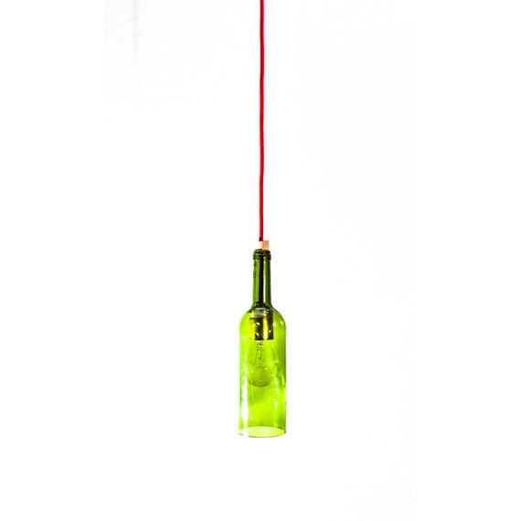Green Ceiling Light Hanging Bottle Lamp Lights Chandelier Lighting Pendant Wine Air