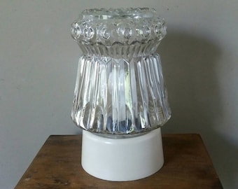 Ceiling lamp, art deco lamp, ceiling lamp, mid century ceiling lamp, cut glass lamp, Niko lamp, mcm lighting, mid century lamp, MCM lamp