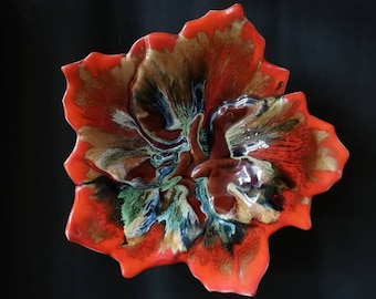Vallauris bowl, Vallauris France, Vallauris ceramics, mcm art, mid century modern, Christmas gift, mcm home décor, lava glaze ceramics