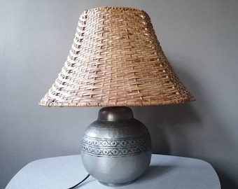 lampe ikea vintage, lampe champignon, lampe de table Ikea, lampe en rotin, lampe de table vintage, lampe de table en osier, lampe en rotin boho, lampe boho, style boho