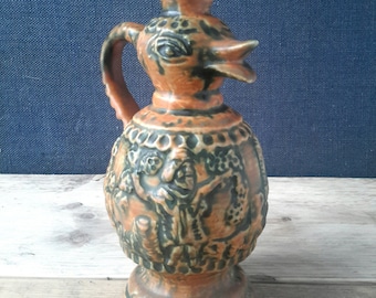 westgermany bird vase, vase bird, wgp rare, Walter Becht, WB 102, w germany vase, wgp, bird vase, brutalist vase, 70s vase, w germany