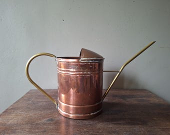 copper watering can, cactus watering can, midcentury watering can, bonsai watering can, plant watering can, watering can, christmas gift, plant lover, mcm home decor, 60s