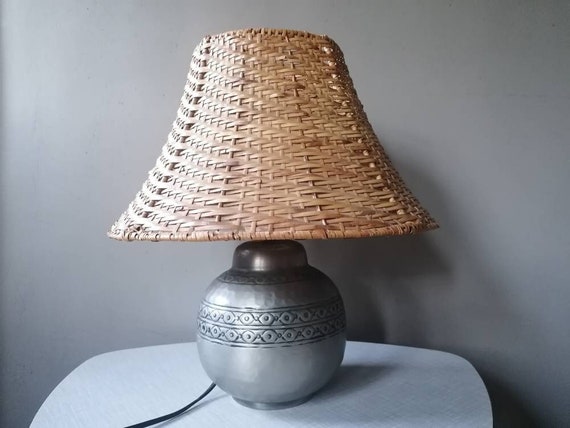 boog Zachtmoedigheid indruk Vintage ikea lamp mushroom lamp Ikea tafellamp rotan lamp - Etsy België
