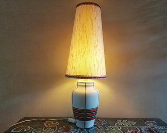 west germany lamp, vase lamp ceramic, vase lamp west germany, Bay ceramics, mid century lamp, lava glaze lamp, mcm home, mid century home, 60s