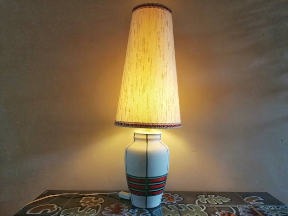 west germany lamp, vaaslamp keramiek, vaaslamp westgermany, Bay keramiek, mid century lamp, lava glaze lamp, mcm home, mid century home, 60s