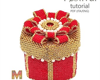 FESTIVAL Beaded Box with Bow Lid PDF Tutorial