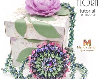 Beaded Tutorial FLORA | Necklace with pendant patterm