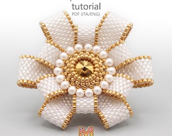 FESTIVAL Beaded Bow PDF Tutorial | Peyote Stitch Pattern | DIY Beaded Bow Pendant, Brooch & Ornament Pattern