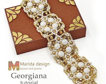 GEORGIANA Beaded Bracelet PDF Tutorial | Bridal Bracelet Pattern