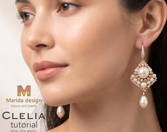 Tutorial CLELIA Dangle Earrings | Bead Weaving Pattern