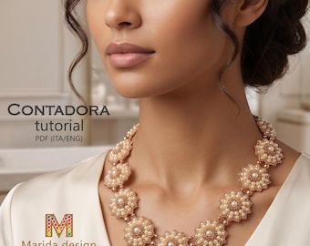 CONTADORA Beaded Necklace PDF Tutorial | Bridal Bead Weaving Pattern