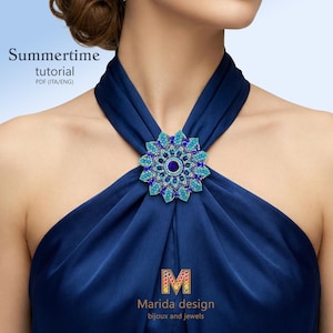 SUMMERTIME tutorial: pendant (or brooch) in bead weaving