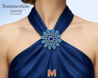SUMMERTIME tutorial: pendant (or brooch) in bead weaving