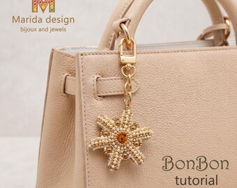 Tutorial beaded bow BON BON | Bead weaving ornament pattern